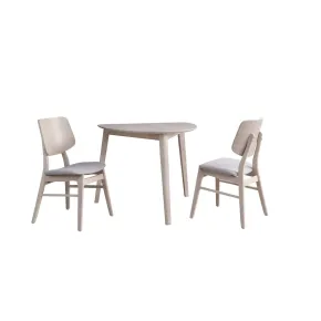New Classic 40-1651W-D2C New Classic 40-1651W-D2C Oscar - Corner Table & 2 Chairs - White Ash