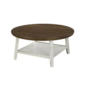 New Classic T3527-3P Flaherty - 3 Piece Occasional Set (1 Coffee & 2 End Tables) - Brown / White