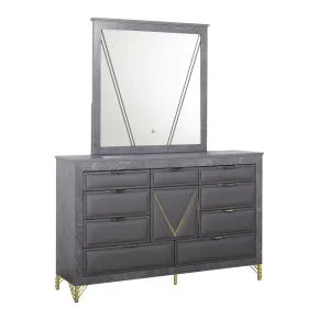 New Classic 00-B1826-DM New Classic 00-B1826-DM Symmetry - Dresser & Mirror - Gray