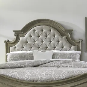 Liberty Furniture 244N-BR13HU Liberty Furniture 244N-BR13HU Magnolia Manor - Queen Upholstered Panel Headboard - Weathered Bisque