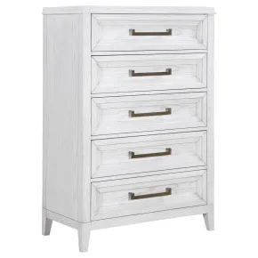 CoasterEveryday 224845 Marielle - 5-Drawer Bedroom Chest - Distressed White