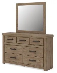 Ashley Furniture PCB2844B1 Ashley Furniture PCB2844B1 Oliandon - Dresser And Mirror - Light Brown