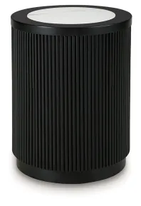 Ashley Furniture T650-6 Ashley Furniture T650-6 Grayman - Round End Table - Black