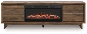 Ashley Furniture W3367W1 Ashley Furniture W3367W1 Zadilyn - 72" TV Stand With Electric Fireplace - Brown