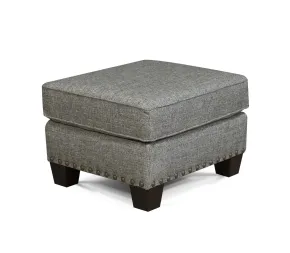 England 5307ALN Salem - Leather Ottoman With Nails