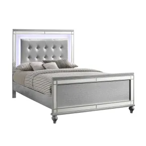 New Classic 02-9698S-300 New Classic 02-9698S-300 Valentino - 5/0 Queen Bed - Silver