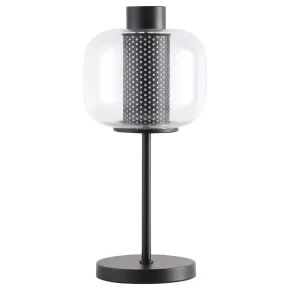 Coaster Fine Furniture 920211 Ingrid - Glass Shade Bedside Table Lamp - Black