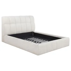 Coaster Fine Furniture 315917CRMQ Nollet - 48" Upholstered Queen Panel Platform Bed - Cream