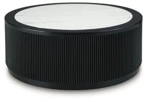 Ashley Furniture T650-8 Grayman - Round Cocktail Table - Black