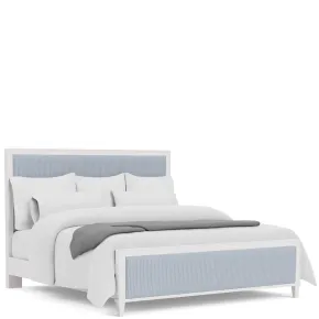 Riverside Furniture 30795-30796-30772 Riverside Furniture 30795-30796-30772 Rosalie - King Upholstered Bed - Blue / White