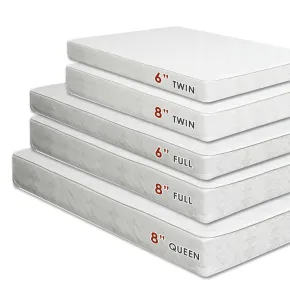Furniture of America DM-Combo-T-8 Daisy - Bunkie Board Combo Mattress 75" x 39" x 8" - White