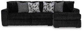 Ashley Furniture 98103S2 Ashley Furniture 98103S2 Midnight-Madness - 2-Piece Sectional Sofa With Raf Corner Chaise - Onyx