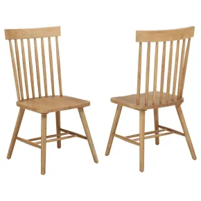 Coaster Fine Furniture 122502 Andrews - Windsor Spindle Back Dining Side Chair (Set of 2) - Light Ash