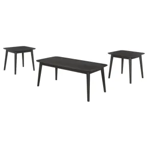 Coaster Fine Furniture 708490 Radley - 3 Piece Rectangular Coffee Table Set - Black