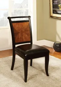 Furniture of America CM3034SC-2PK Salida - Side Chair (Set of 2) - Espresso / Black