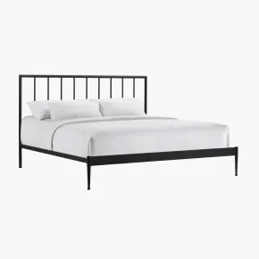 Intercon MB-BR-MODKNG-MTE-C Metal Beds - Modern King Metal Bed - Matte Black