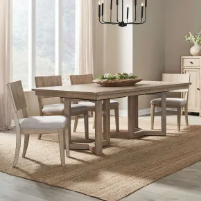 Liberty Furniture 780-DR-52PS Proximity Place - 5 Piece Double Pedestal Table Set - Barley Buff