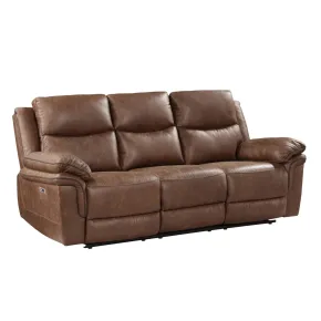 New Classic U5985-30P1-BRN Ryland - Sofa With Power Footrest - Brown