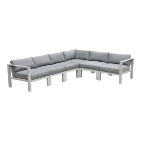 Intercon NS-SF-ARMLSS-BUF-6PC Intercon NS-SF-ARMLSS-BUF-6PC Nash - 6 Piece Outdoor Seating Sectional - Buff