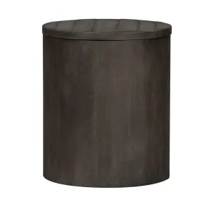 Liberty Furniture 406-OT1021 Modern Farmhouse - Drum End Table - Dark Gray