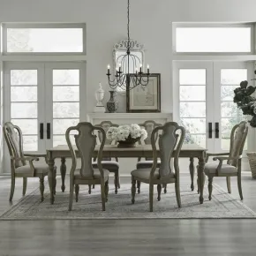 Liberty Furniture 244N-DR-7RLS Liberty Furniture 244N-DR-7RLS Magnolia Manor - 7 Piece Rectangular Table Set - Weathered Bisque