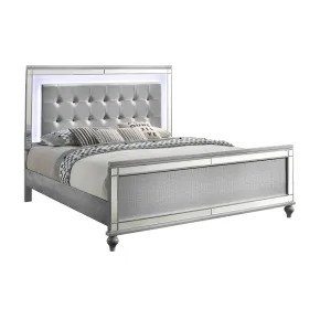 New Classic 02-9698S-100 Valentino - 6/6 King Bed - Silver