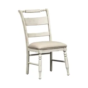 Liberty Furniture 661W-C1501S Whitney - Slat Back Side Chair - Antique Linen / Weathered Gray