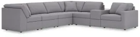 Ashley Furniture 92104S32 Ashley Furniture 92104S32 Modmax - 7-Piece Sectional With Storage Console And Raf Corner Chair - Granite