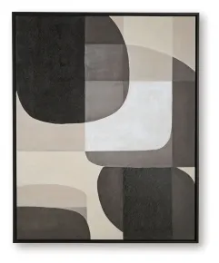 Ashley Furniture A8000495 Kesleigh - Wall Art - Black / White
