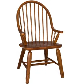 Liberty Furniture 17-C2051 Treasures - Bow Back Arm Chair - Rustic Oak