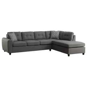 CoasterEveryday 500413 Stonenesse - Upholstered Sectional Chaise Sofa - Gray