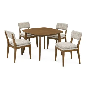 New Classic 40-D2749-S4C Miller - 39" Square Dining Table With 4 Side Chairs - Walnut