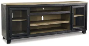 Ashley Furniture W989-68 Foyland - XL TV Stand w/Fireplace Option - Black / Brown
