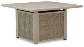 Ashley Furniture PCP690-772 Cliff Trails - Square Fire Pit Table - Beige