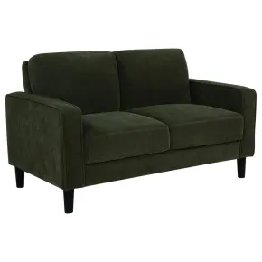 Coaster Fine Furniture 511215 Ruth - Fabric Upholstered Track Arm Loveseat - Matcha Green