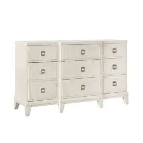 Samuel Lawrence Furniture S916-010 Madison - 9-Drawer Dresser in a Grey-White Wash Finish - Natural