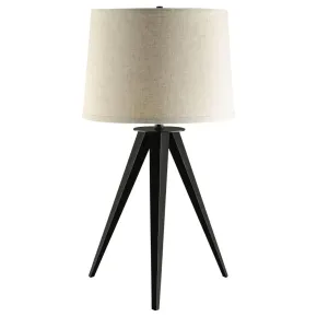 CoasterEssence 901644 Sabat - Empire Shade Tripod Beside Table Lamp - Black