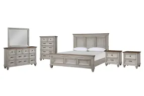 New Classic 00-2114-16N New Classic 00-2114-16N Mariana - 6/6 Eastern King 6 Piece Bedroom Set (Bed, Dresser, Mirror, Chest, 2 Nightstands) - Gray