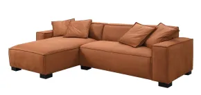 Intercon SY-SC-CRTLAF-RST-LAF Carter - Left Side Facing Chaise - Aumerry New Buck Rust