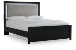 Ashley Furniture PCB1115B6 Ashley Furniture PCB1115B6 Maeling - Queen Upholstered Panel Bed - Black