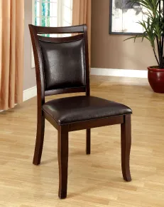 Furniture of America CM3024SC-2PK Woodside - Side Chair (Set of 2) - Dark Cherry / Espresso