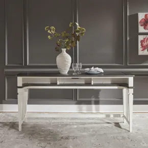 Liberty Furniture 417-OT7637 Allyson Park - Console Bar Table - Wirebrushed White / Charcoal