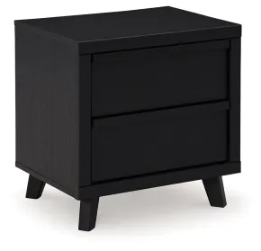 Ashley Furniture B1013-92 Danziar - Two Drawer Night Stand - Black