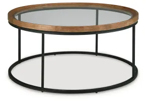 Ashley Furniture T502-8 Ashley Furniture T502-8 Noraluna - Round Cocktail Table - Medium Brown