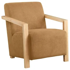 CoasterEveryday 902268 Diego - Upholstered Accent Arm Chair With Wood Arms - Honey