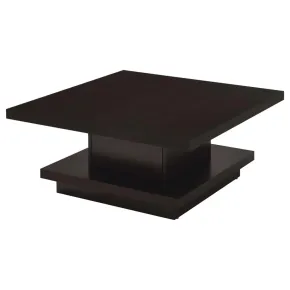 CoasterEveryday 705168 Reston - Square Engineered Wood Coffee Table - Cappuccino