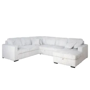 New Classic 23-U1899-3NS Bliss - Sectional Sleeper - Mist Gray