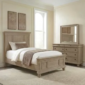 Liberty Furniture 589WT-BR-FPBDM Liberty Furniture 589WT-BR-FPBDM Rustic Traditions - 3 Piece Bedroom Set (Full Panel Bed, Dresser & Mirror) - Saddle Tan