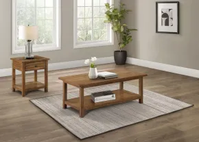 Coaster Fine Furniture 710548-S2 Payne - 2 Piece Coffee And 1-Drawer End Table Set - Brown
