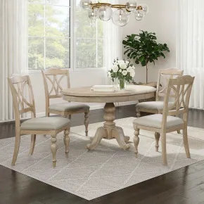 Liberty Furniture 607N-CD-5PDS Liberty Furniture 607N-CD-5PDS Summer House - 5 Piece Pedestal Table Set - Sand Dune